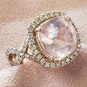 Berè Custom Made morganite and diamond Ring